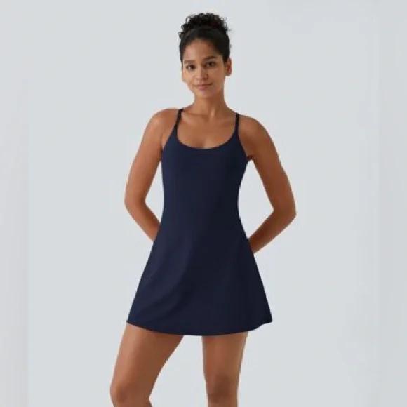 HALARA SoftlyZero NWT Plush Active Dress Easy Peezy Sz Small Navy Blue/Peacoat - Picture 4 of 12